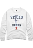 Main image for Madison Vitolo Rally Mens White Illinois Fighting Illini NIL Sport Icon Crew Sweatshirt