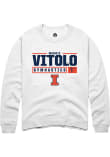 Main image for Madison Vitolo Rally Mens White Illinois Fighting Illini NIL Stacked Box Crew Sweatshirt