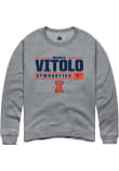 Main image for Madison Vitolo Rally Mens Graphite Illinois Fighting Illini NIL Stacked Box Crew Sweatshirt
