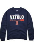 Main image for Madison Vitolo Rally Mens Navy Blue Illinois Fighting Illini NIL Stacked Box Crew Sweatshirt