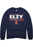 Main image for Malik Elzy Rally Mens Navy Blue Illinois Fighting Illini NIL Stacked Box Crew Sweatshirt