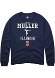 Main image for Mareli Muller Rally Mens Navy Blue Illinois Fighting Illini NIL Sport Icon Crew Sweatshirt
