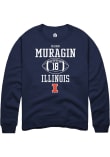 Main image for Mason Muragin Rally Mens Navy Blue Illinois Fighting Illini NIL Sport Icon Crew Sweatshirt
