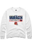 Main image for Mason Muragin Rally Mens White Illinois Fighting Illini NIL Stacked Box Crew Sweatshirt