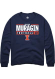 Main image for Mason Muragin Rally Mens Navy Blue Illinois Fighting Illini NIL Stacked Box Crew Sweatshirt