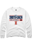 Main image for Maya Imoto-Eakin Rally Mens White Illinois Fighting Illini NIL Stacked Box Crew Sweatshirt