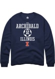 Main image for Mya Archibald Rally Mens Navy Blue Illinois Fighting Illini NIL Sport Icon Crew Sweatshirt