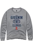 Main image for Nathan Guinn Rally Mens Graphite Illinois Fighting Illini NIL Sport Icon Crew Sweatshirt