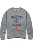 Main image for Niccolo Moretti Rally Mens Graphite Illinois Fighting Illini NIL Sport Icon Crew Sweatshirt