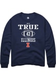 Main image for Nick True Rally Mens Navy Blue Illinois Fighting Illini NIL Sport Icon Crew Sweatshirt