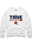 Main image for Nick True Rally Mens White Illinois Fighting Illini NIL Stacked Box Crew Sweatshirt