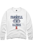Main image for Patrick Farrell Rally Mens White Illinois Fighting Illini NIL Sport Icon Crew Sweatshirt