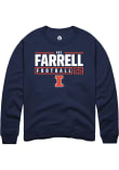 Main image for Patrick Farrell Rally Mens Navy Blue Illinois Fighting Illini NIL Stacked Box Crew Sweatshirt