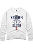 Main image for Karriem Saboor Rally Mens White Illinois Fighting Illini NIL Sport Icon Crew Sweatshirt