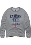 Main image for Karriem Saboor Rally Mens Graphite Illinois Fighting Illini NIL Sport Icon Crew Sweatshirt