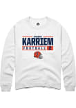 Main image for Karriem Saboor Rally Mens White Illinois Fighting Illini NIL Stacked Box Crew Sweatshirt