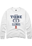 Main image for Zachary Tobe Rally Mens White Illinois Fighting Illini NIL Sport Icon Crew Sweatshirt
