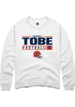 Main image for Zachary Tobe Rally Mens White Illinois Fighting Illini NIL Stacked Box Crew Sweatshirt