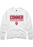 Main image for Clay Conner Rally Mens White Indiana Hoosiers NIL Stacked Box Crew Sweatshirt