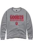 Main image for James Goodis Rally Mens Graphite Indiana Hoosiers NIL Stacked Box Crew Sweatshirt