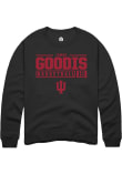 Main image for James Goodis Rally Mens Black Indiana Hoosiers NIL Stacked Box Crew Sweatshirt