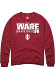 Main image for Kelel Ware Rally Mens Red Indiana Hoosiers NIL Stacked Box Crew Sweatshirt