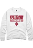 Main image for Lenée Beaumont Rally Mens White Indiana Hoosiers NIL Stacked Box Crew Sweatshirt