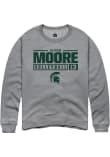 Main image for Aliyah Moore Rally Mens Graphite Michigan State Spartans NIL Stacked Box Crew Sweatshirt