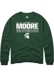 Main image for Aliyah Moore Rally Mens Green Michigan State Spartans NIL Stacked Box Crew Sweatshirt