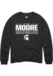 Main image for Aliyah Moore Rally Mens Black Michigan State Spartans NIL Stacked Box Crew Sweatshirt