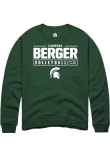 Main image for Cameron Berger Rally Mens Green Michigan State Spartans NIL Stacked Box Crew Sweatshirt