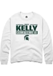 Main image for Grace Kelly Rally Mens White Michigan State Spartans NIL Stacked Box Crew Sweatshirt
