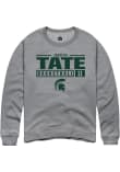 Main image for Jocelyn Tate Rally Mens Graphite Michigan State Spartans NIL Stacked Box Crew Sweatshirt