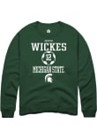 Main image for Jordyn Wickes Rally Mens Green Michigan State Spartans NIL Sport Icon Crew Sweatshirt