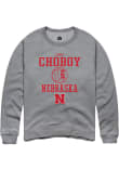 Main image for Laney Choboy Rally Mens Graphite Nebraska Cornhuskers NIL Sport Icon Crew Sweatshirt