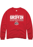 Main image for Dianté Griffin Rally Mens Red Ohio State Buckeyes NIL Stacked Box Crew Sweatshirt