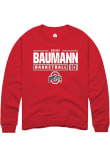 Main image for Colby Baumann Rally Mens Red Ohio State Buckeyes NIL Stacked Box Crew Sweatshirt
