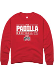 Main image for Josh Padilla Rally Mens Red Ohio State Buckeyes NIL Stacked Box Crew Sweatshirt
