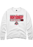 Main image for Luke Montgomery Rally Mens White Ohio State Buckeyes NIL Stacked Box Crew Sweatshirt