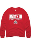 Main image for Will Smith Jr. Rally Mens Red Ohio State Buckeyes NIL Stacked Box Crew Sweatshirt