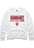 Main image for Aly VanBrandt Rally Mens White Indiana Hoosiers NIL Stacked Box Crew Sweatshirt