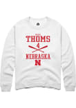 Main image for Malia Thoms Rally Mens White Nebraska Cornhuskers NIL Sport Icon Crew Sweatshirt