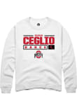 Main image for Reagan Ceglio Rally Mens White Ohio State Buckeyes NIL Stacked Box Crew Sweatshirt