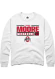 Main image for Jason Moore Rally Mens White Ohio State Buckeyes NIL Stacked Box Crew Sweatshirt