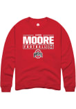 Main image for Jason Moore Rally Mens Red Ohio State Buckeyes NIL Stacked Box Crew Sweatshirt