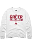 Main image for Jack Greer Rally Mens White Indiana Hoosiers NIL Stacked Box Crew Sweatshirt