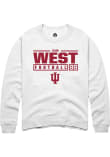 Main image for Sam West Rally Mens White Indiana Hoosiers NIL Stacked Box Crew Sweatshirt