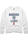 Main image for Ty Rodgers Rally Mens White Illinois Fighting Illini NIL Sport Icon Crew Sweatshirt