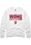 Main image for Benson Wong Rally Mens White Indiana Hoosiers NIL Stacked Box Crew Sweatshirt