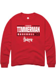 Main image for Tucker Timmerman Rally Mens Red Nebraska Cornhuskers NIL Stacked Box Crew Sweatshirt